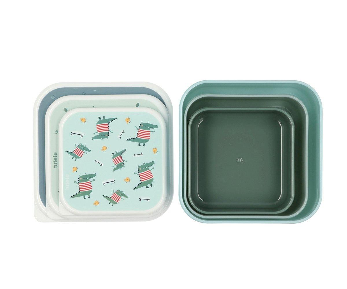 3 Lunch Boxes Set - Croc