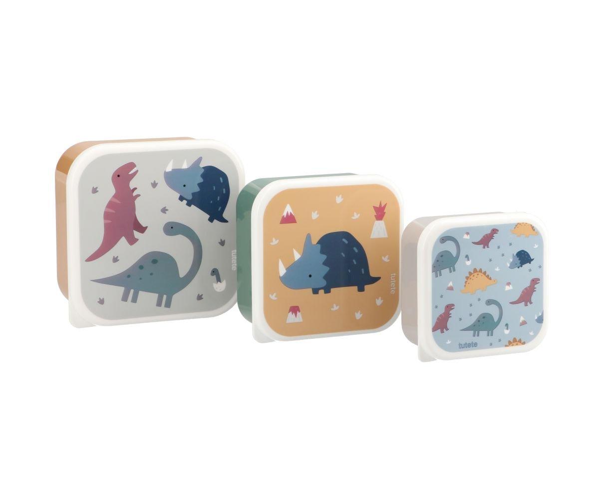 3 Lunch Boxes Set - Dinos World