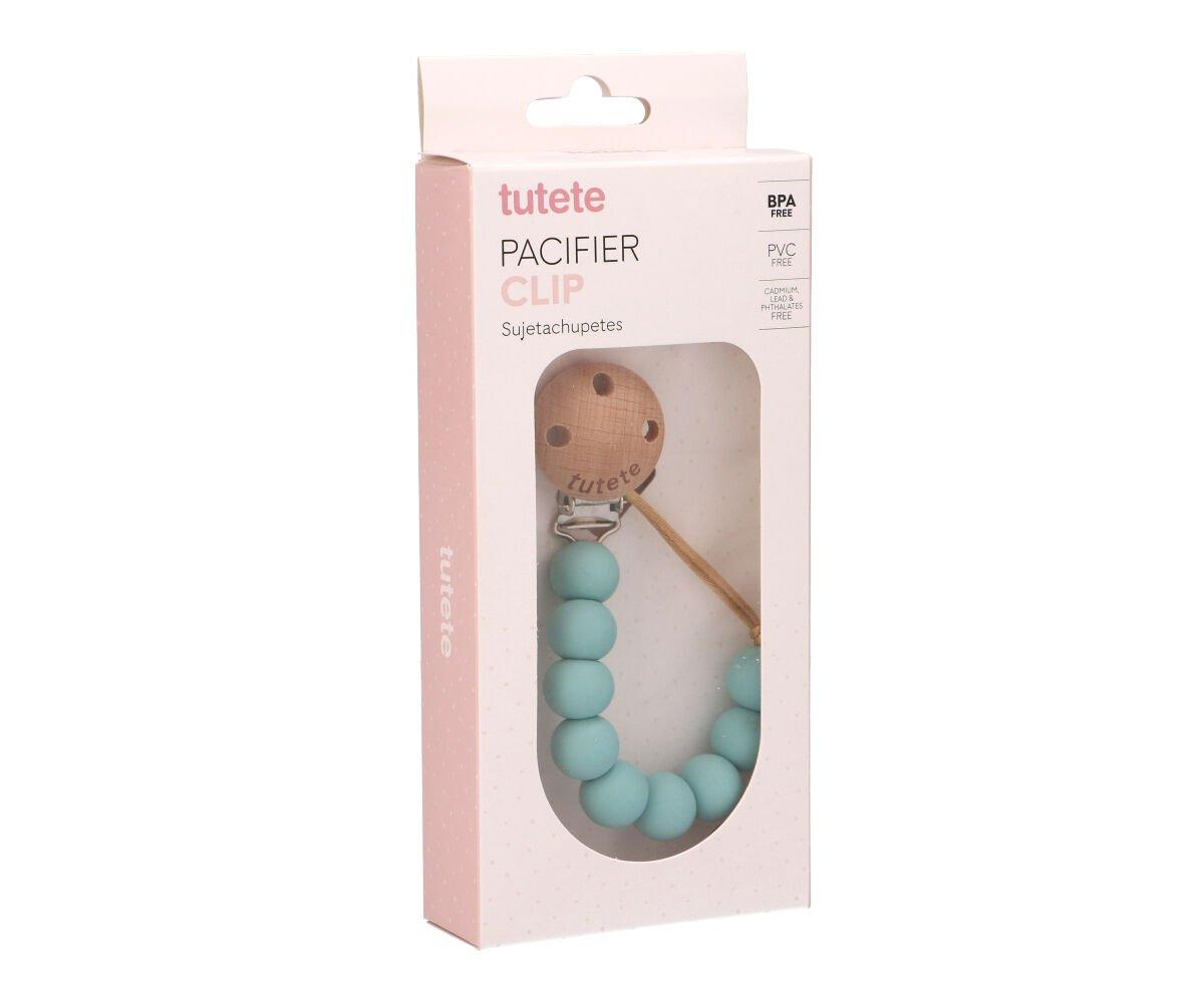 Silicone Soother Clip - Pure Aqua