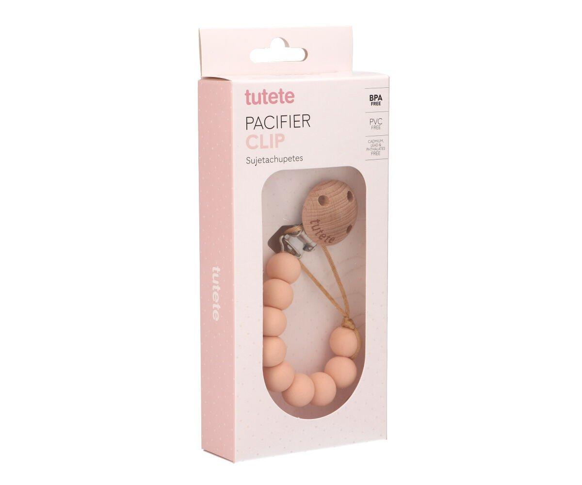 Silicone Soother Clip - Pure Peach