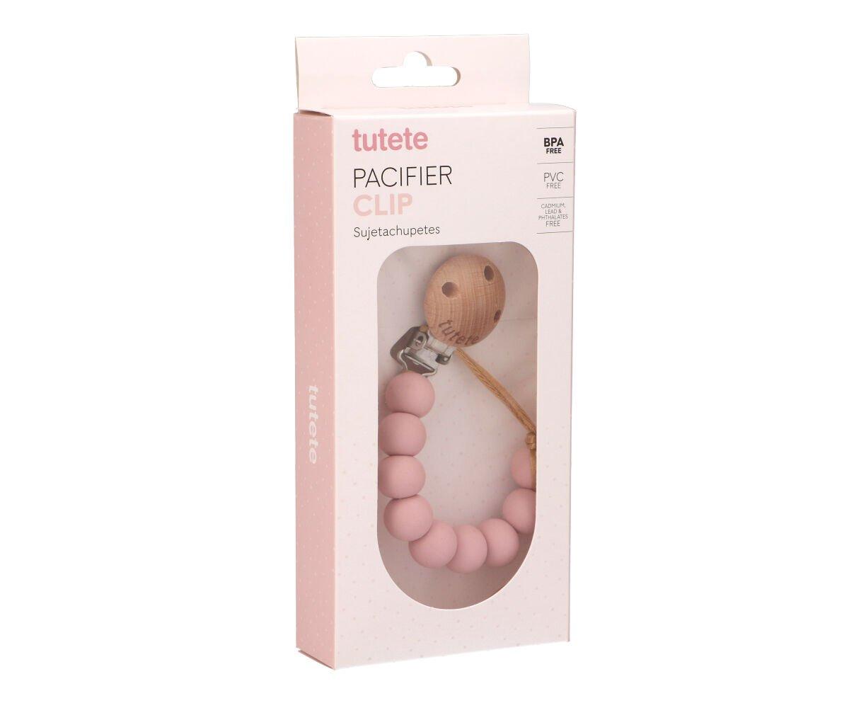 Silicone Soother Clip - Pure Pink