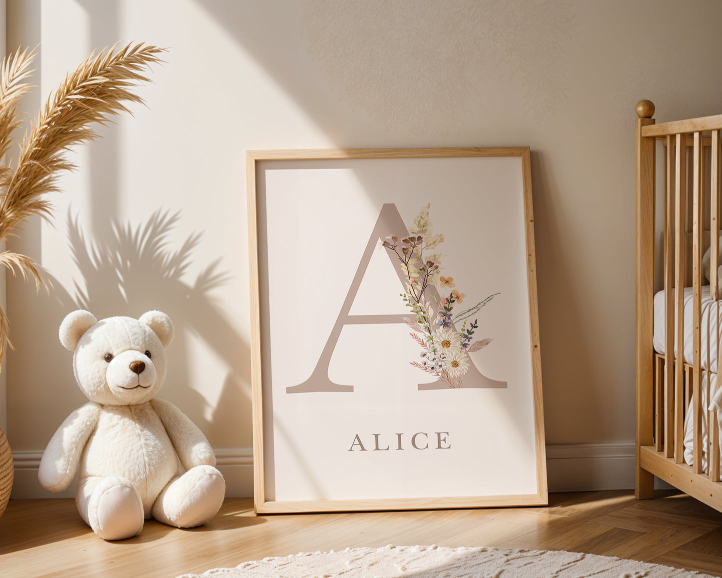 Wildflower personalised Name Print - Set of 3