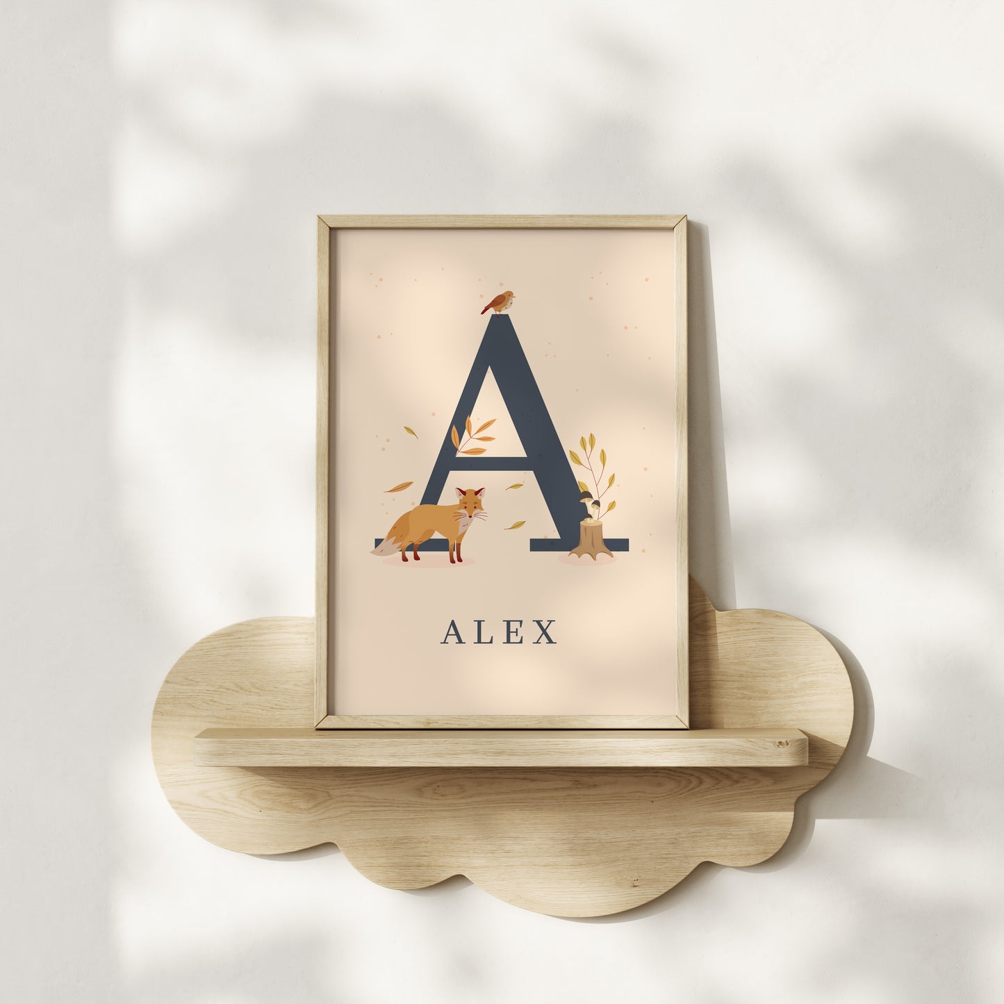 Woodland Fox Personalised Name Print