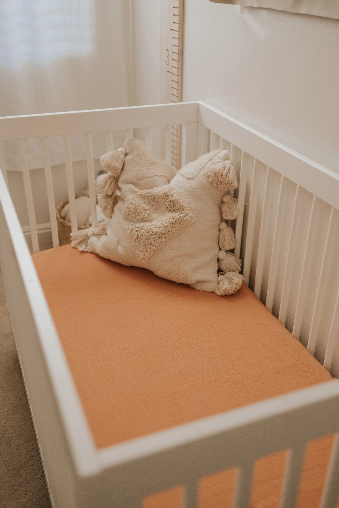 Solid Gauze Crib Sheet - Chestnut