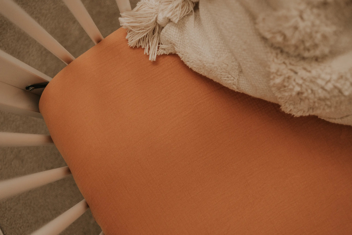 Solid Gauze Crib Sheet - Chestnut