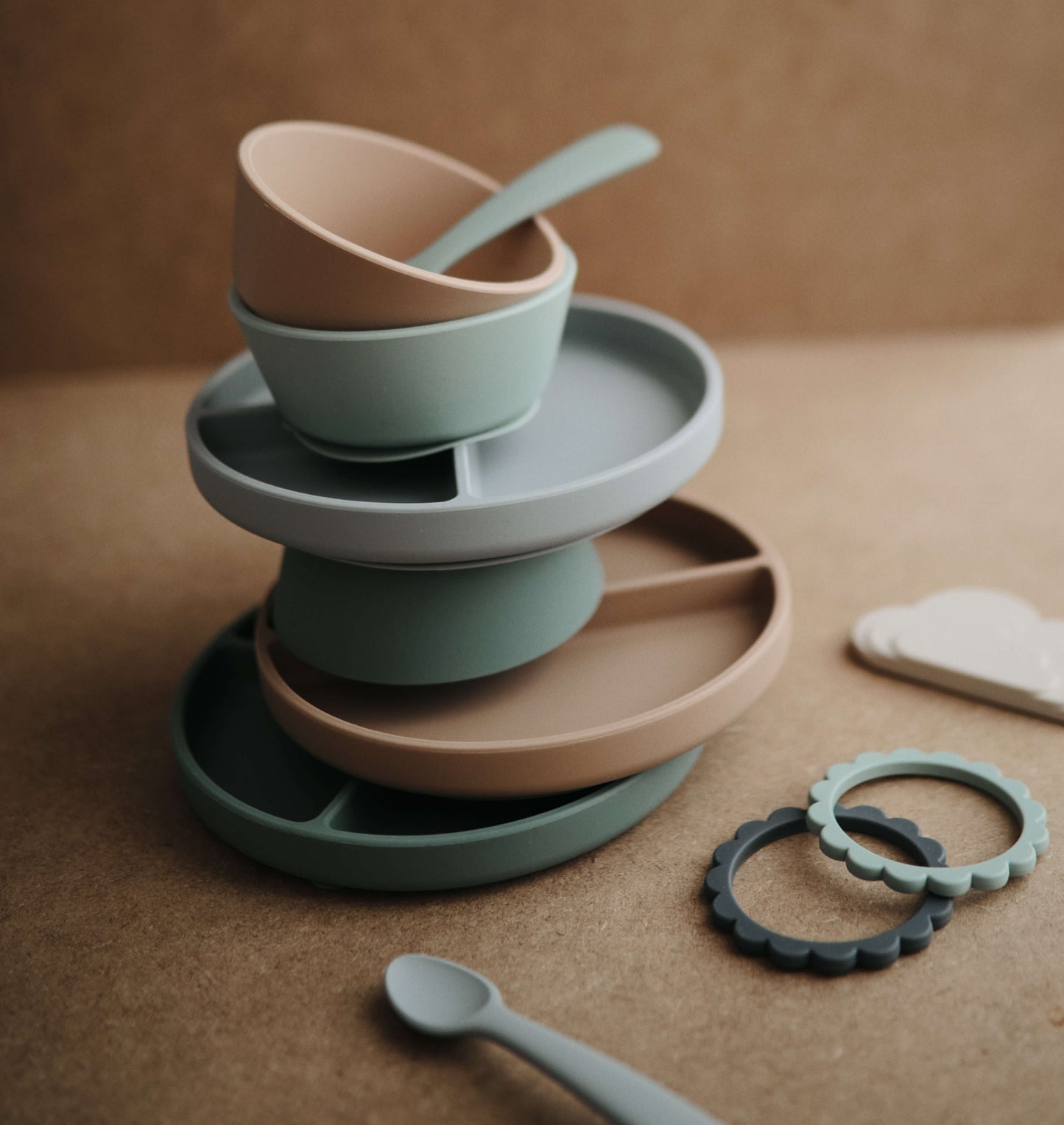 Silicone Suction Plate - Cloudy Mauve