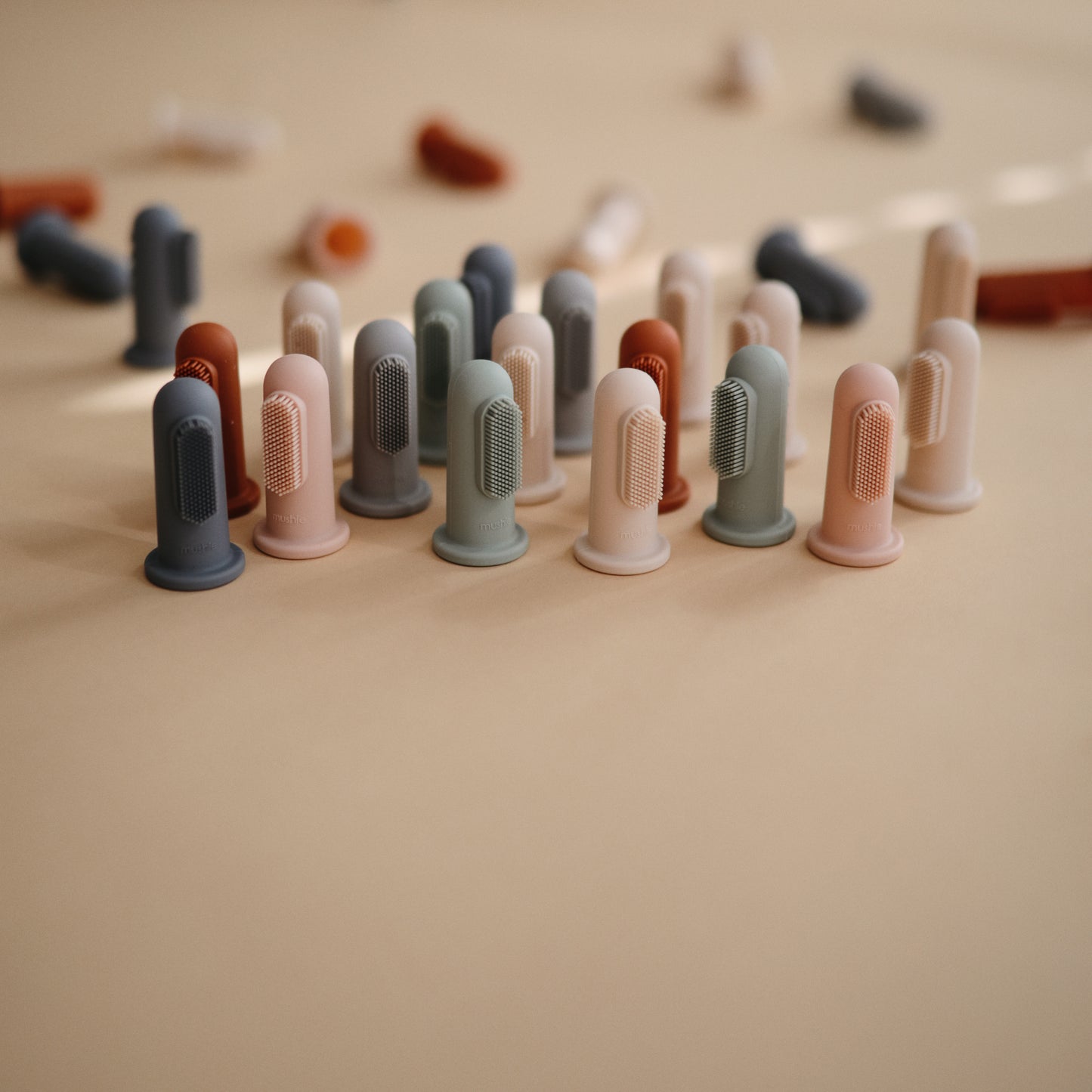 Finger Toothbrush - Sand/Blush