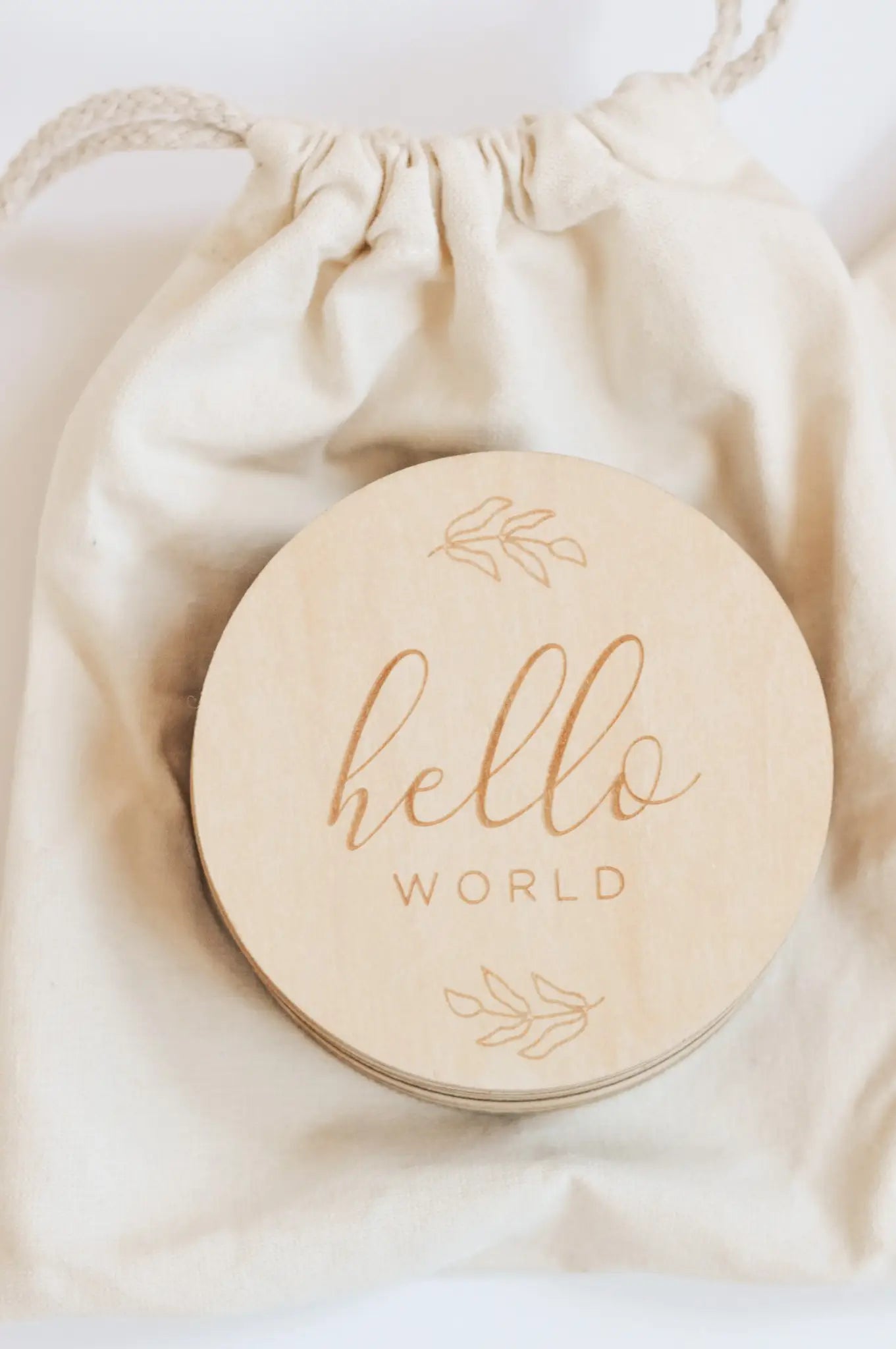 Wooden Milestone Cards - Leaves