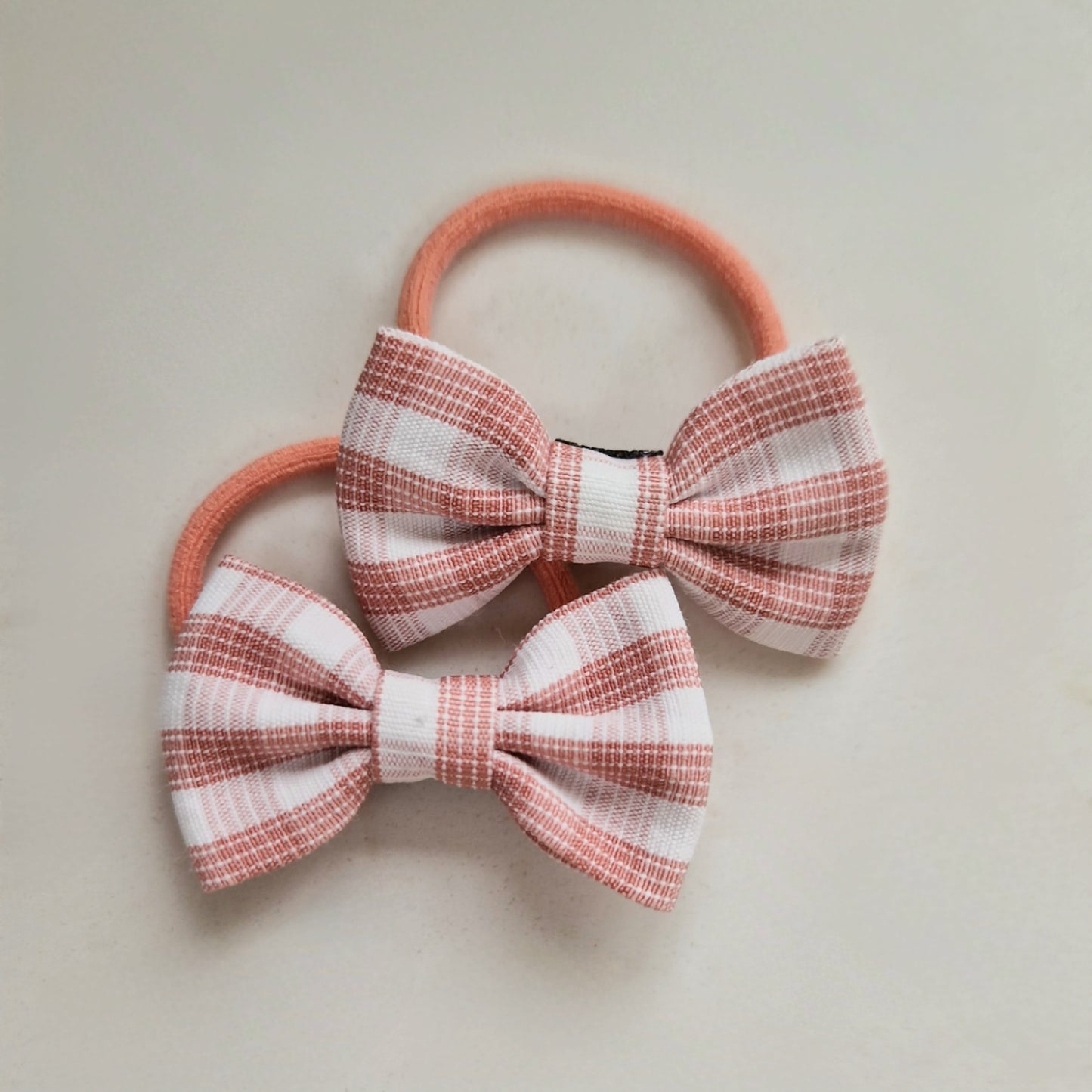 Hair Ties 2 pack - Pink Plaid