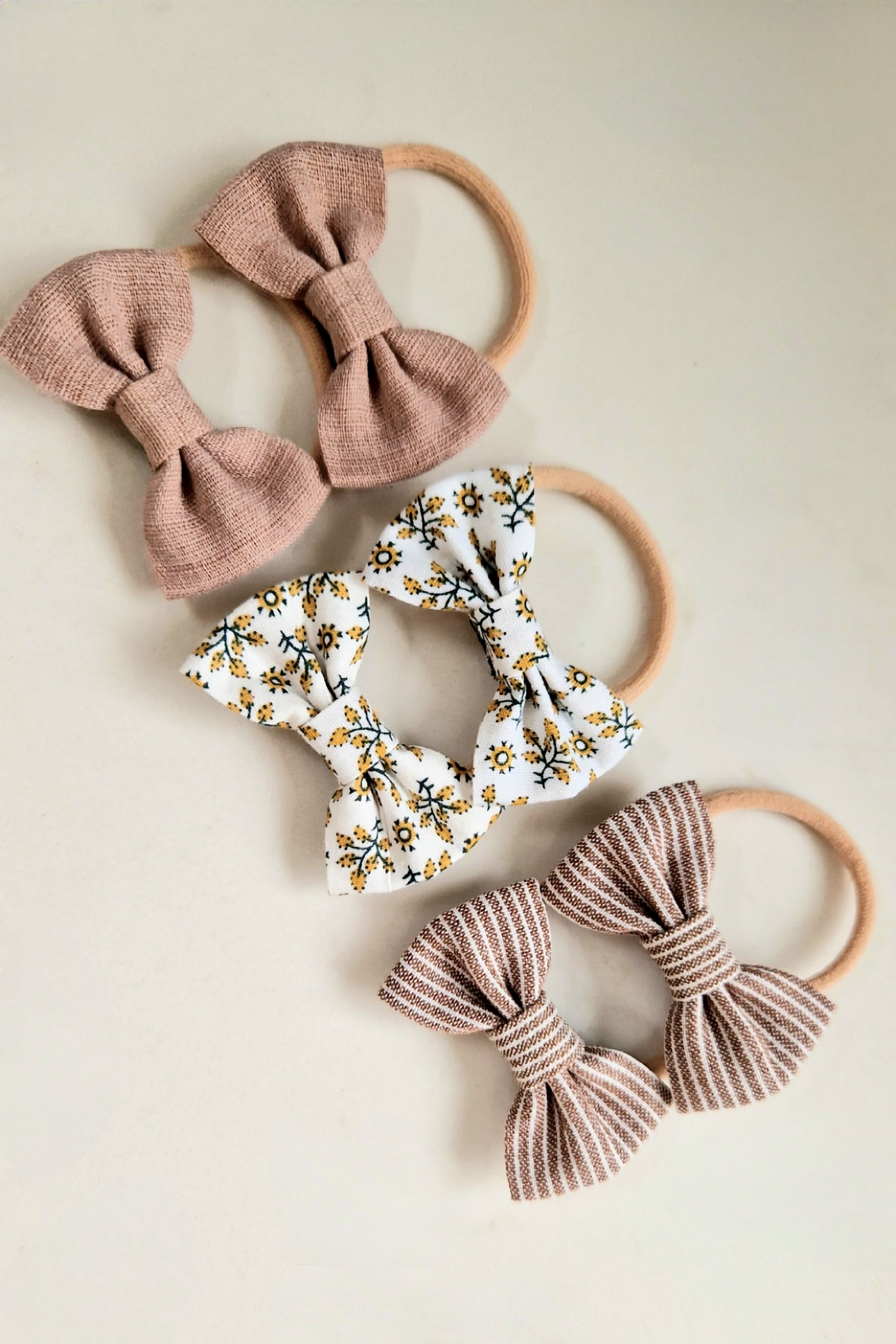 Hair Ties 2 pack - Taupe Linen