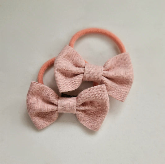 Hair Ties 2 pack - Pink Linen