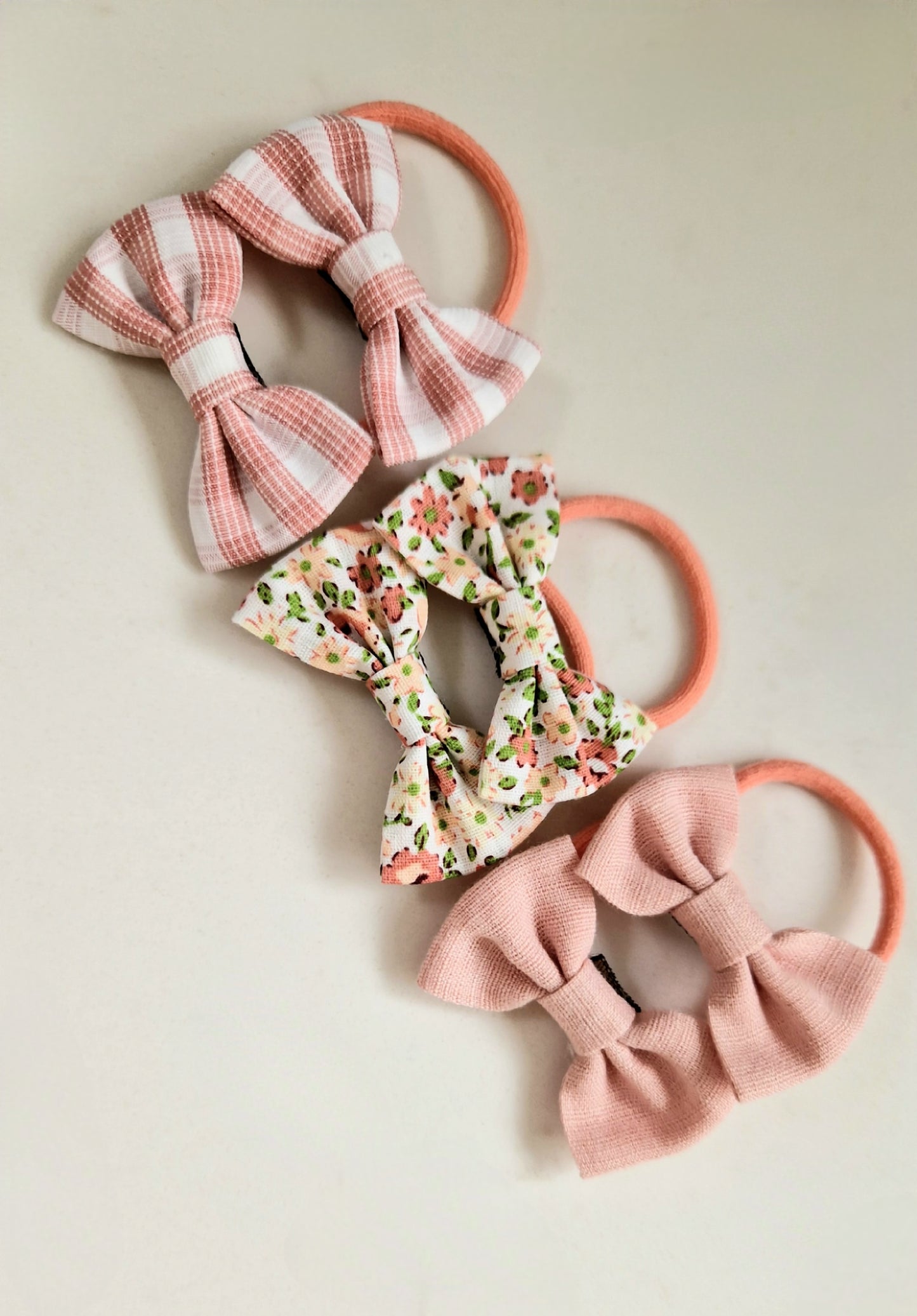 Hair Ties 2 pack - Pink Linen