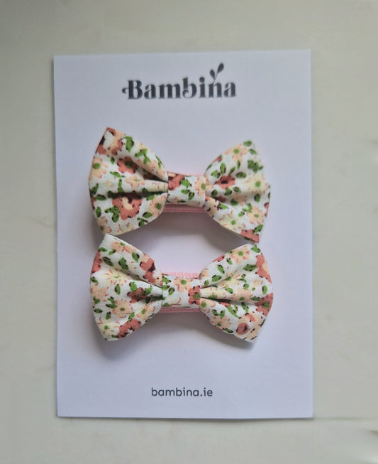 Bow Clip 2 pack - Summer Bloom