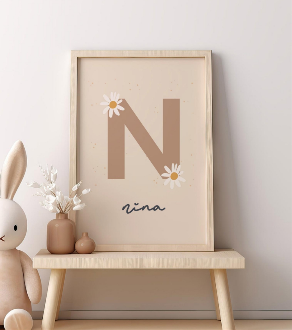 Daisy Personalised Name Print