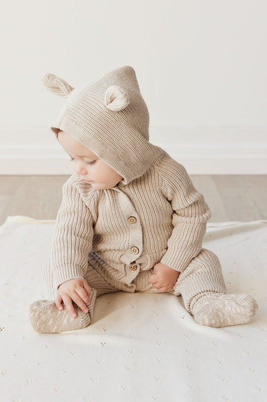 Bear Knit Onepiece - Sand Marle Fleck