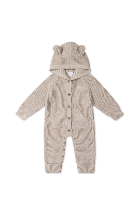 Bear Knit Onepiece - Sand Marle Fleck