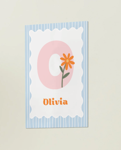 Flower Power Personalised Name Print