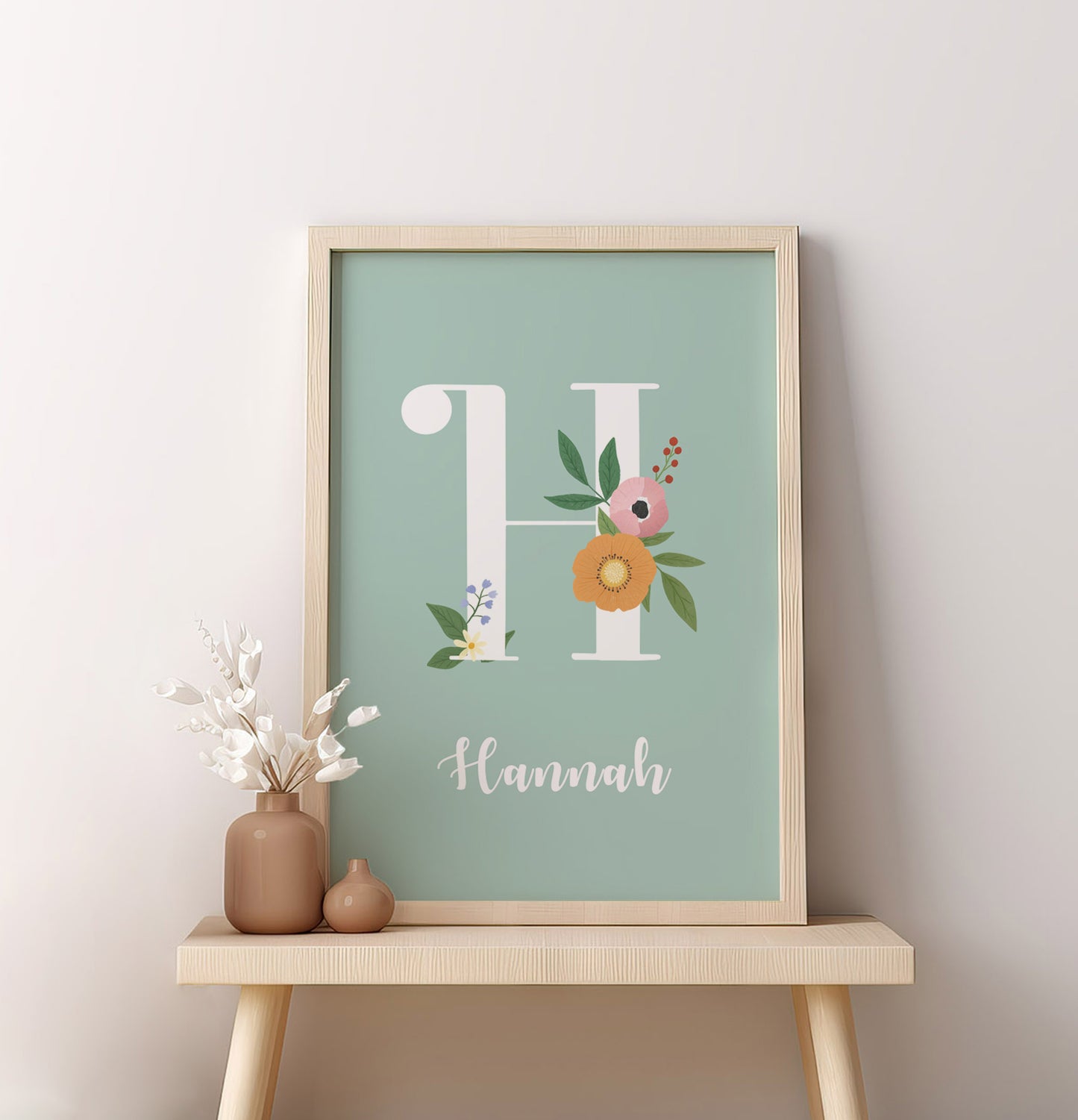 Flower Personalised Name Print