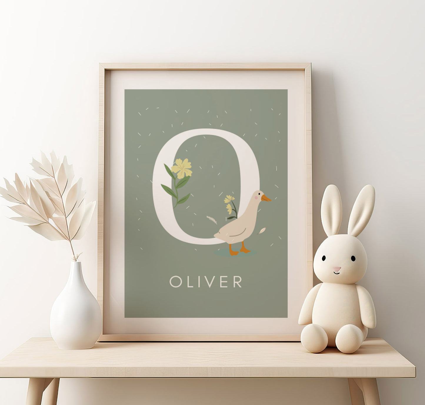 Goose Personalised Name Print - Set of 3