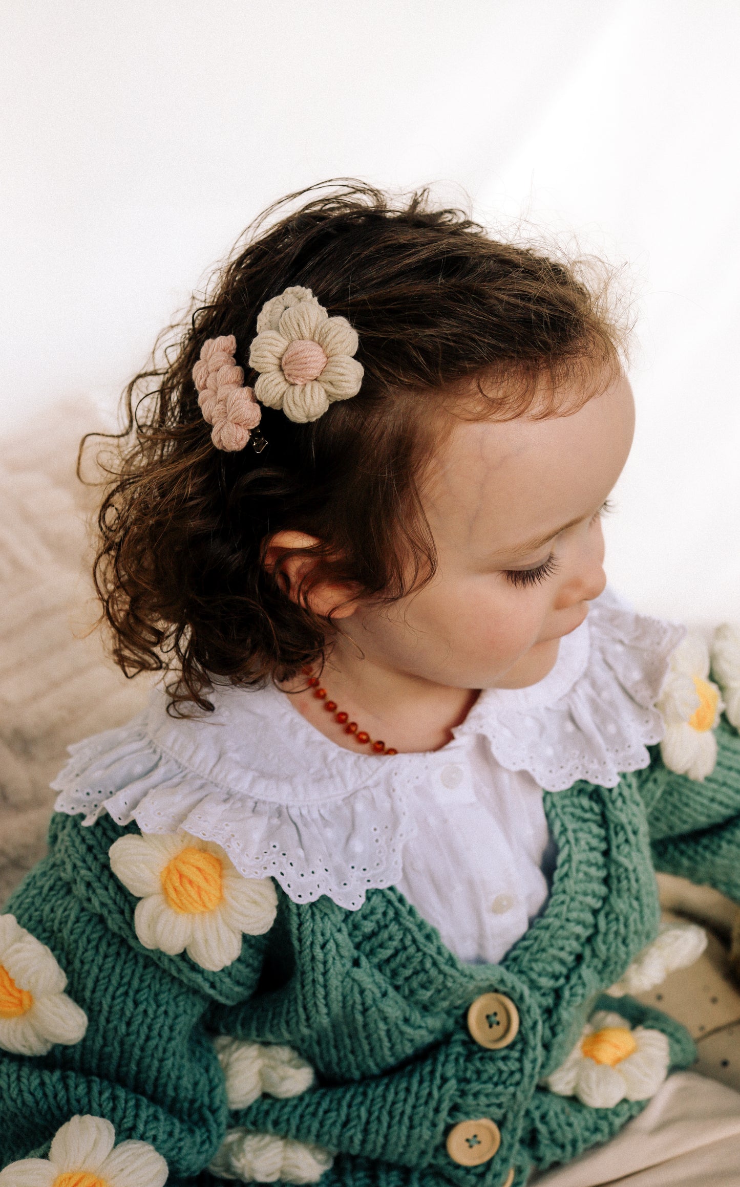 Daisy Crochet Hair Clip