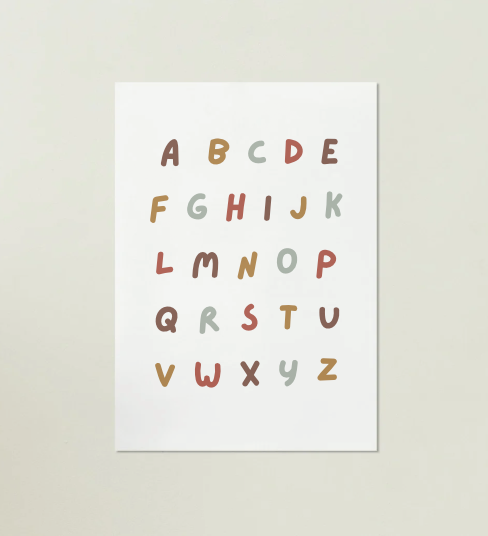 Colourful Alphabet Print