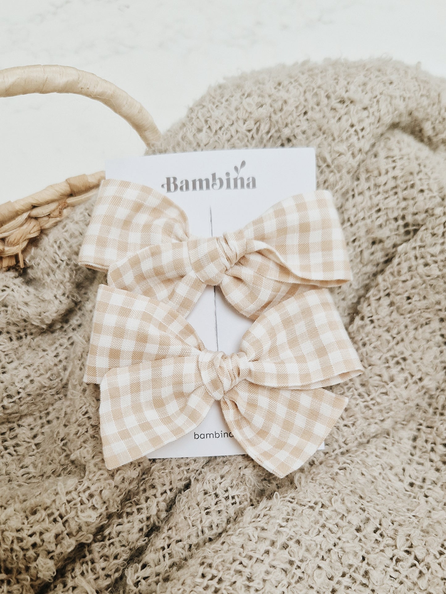 NEW Isla Pigtail Bows - 2 pack - Gingham