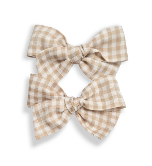 NEW Isla Pigtail Bows - 2 pack - Gingham