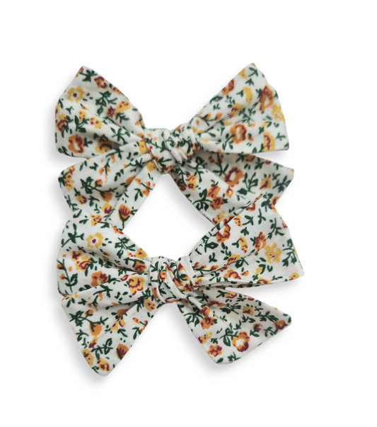 NEW Isla Pigtail Bows - 2 pack - Autumn Florals