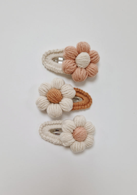 Daisy Crochet Hair Clip