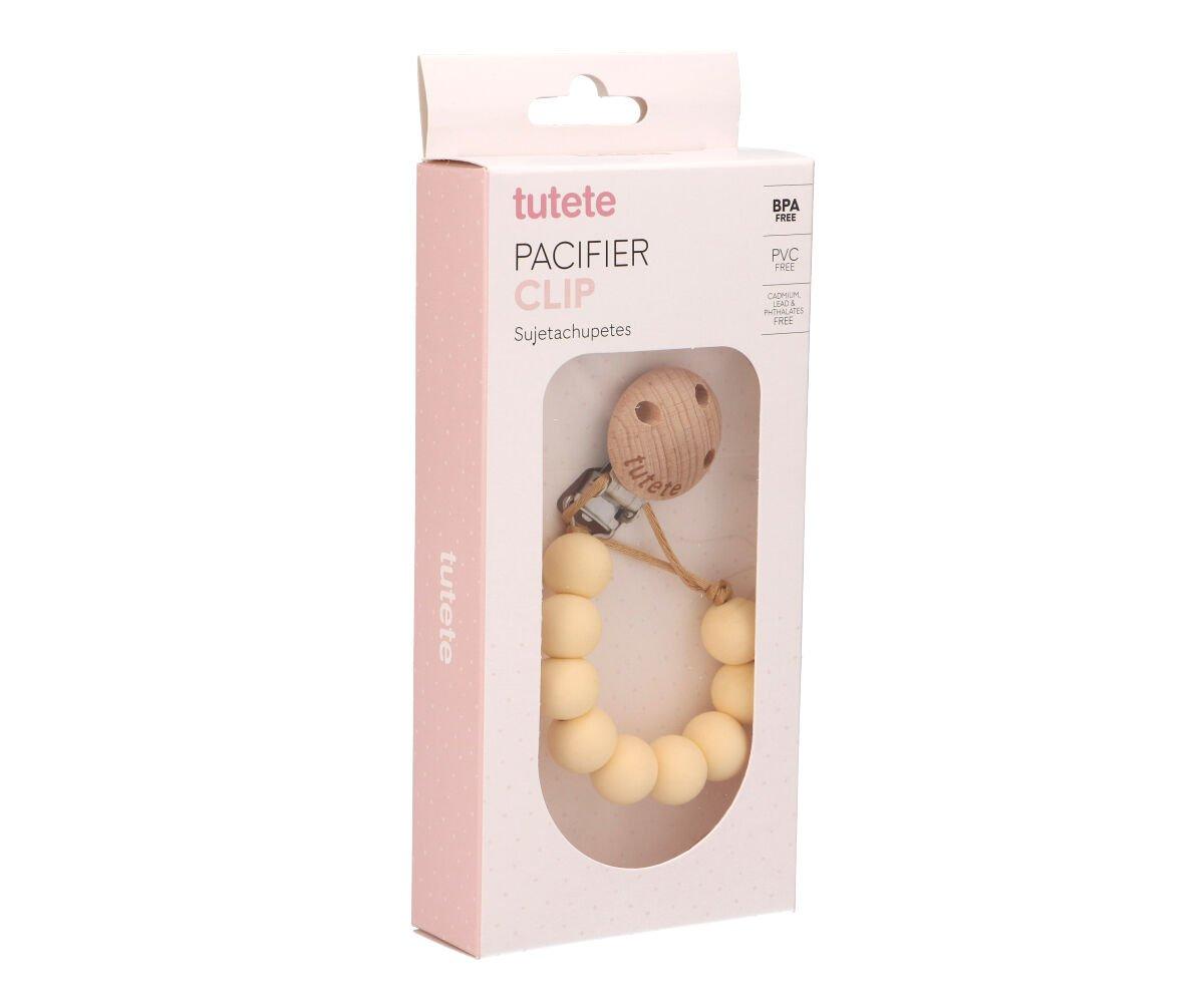 Silicone Soother Clip - Pure Lemon
