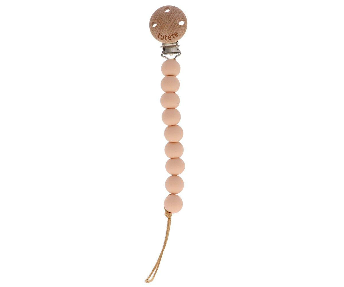 Silicone Soother Clip - Pure Peach