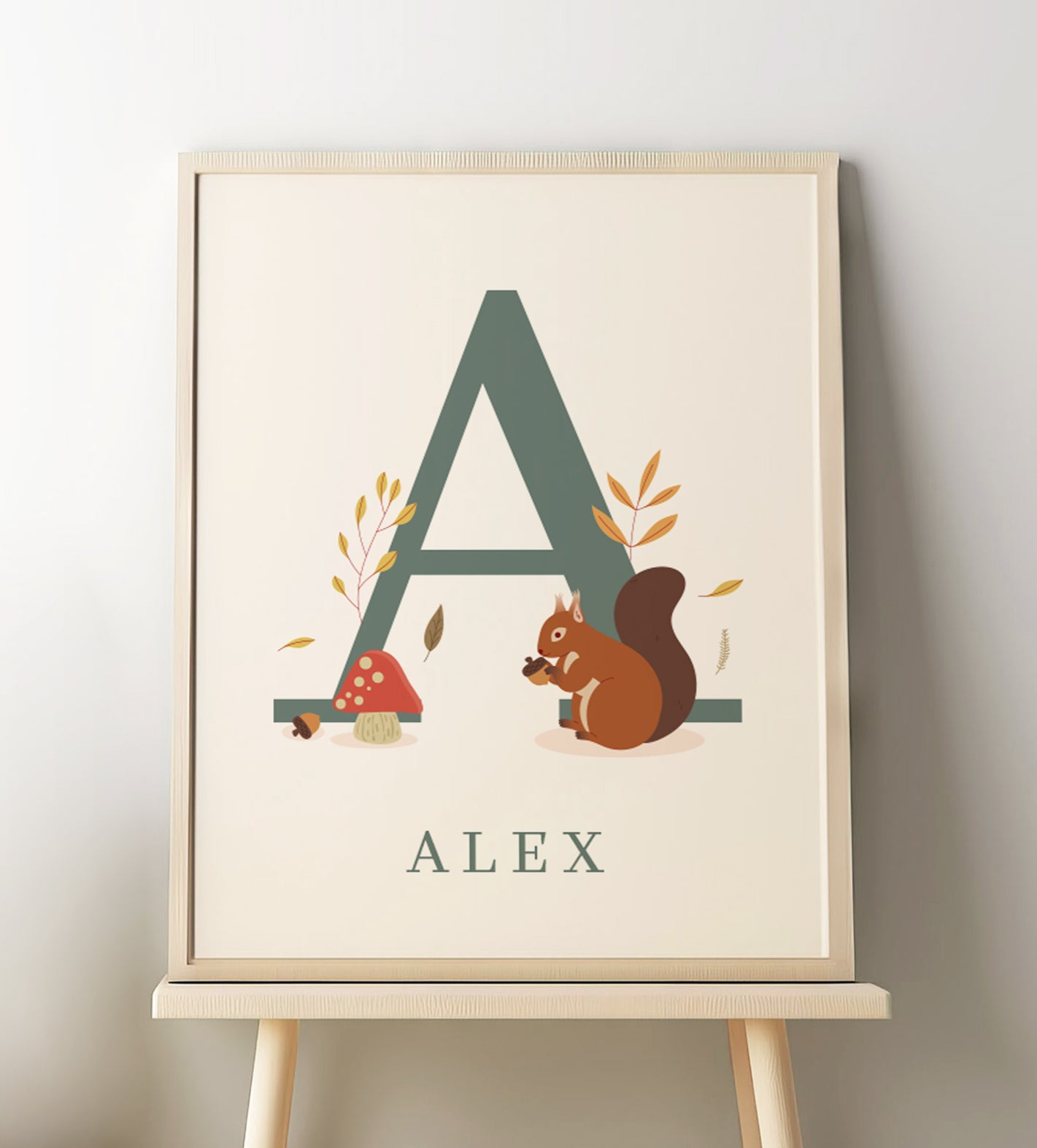 Woodland Personalised Name Print