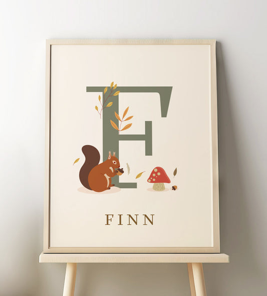 Woodland Personalised Name Print